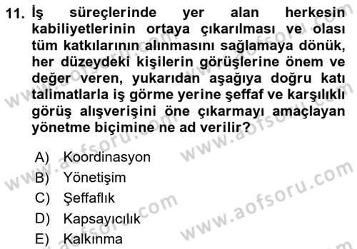 Uluslararası Politik Ekonomi Dersi 2020 - 2021 Yılı Yaz Okulu Sınav Soruları 11. Soru