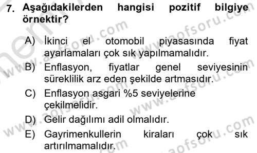 Uluslararası Politik Ekonomi Dersi 2021 - 2022 Yılı (Vize) Ara Sınav Soruları 7. Soru