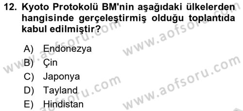 Uluslararası Politik Ekonomi Dersi 2021 - 2022 Yılı (Final) Dönem Sonu Sınav Soruları 12. Soru