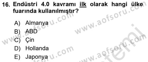 Uluslararası Politik Ekonomi Dersi 2021 - 2022 Yılı (Final) Dönem Sonu Sınav Soruları 16. Soru
