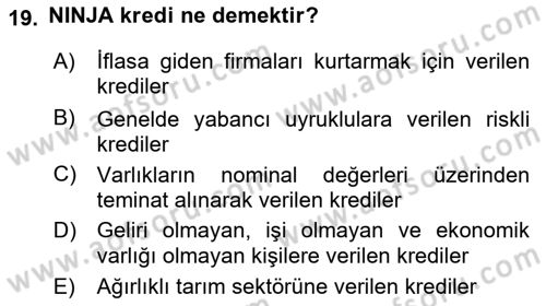 Uluslararası Politik Ekonomi Dersi 2022 - 2023 Yılı Yaz Okulu Sınav Soruları 19. Soru