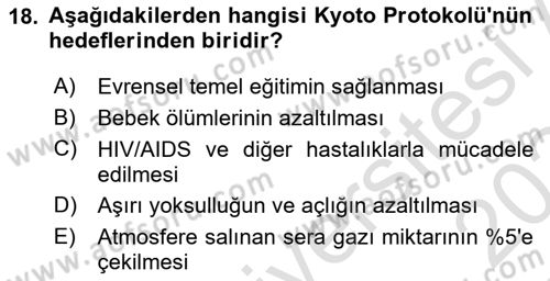 Uluslararası Politik Ekonomi Dersi 2023 - 2024 Yılı (Final) Dönem Sonu Sınav Soruları 18. Soru