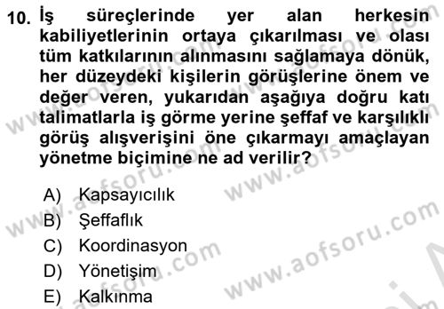 Uluslararası Politik Ekonomi Dersi 2024 - 2025 Yılı (Vize) Ara Sınav Soruları 10. Soru