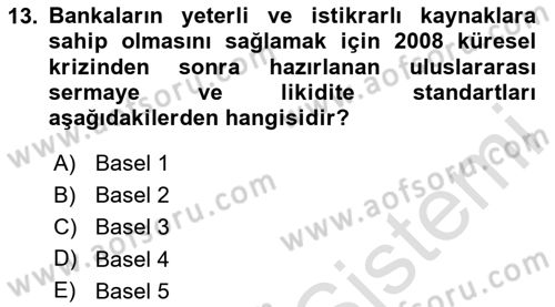 Uluslararası Politik Ekonomi Dersi 2024 - 2025 Yılı (Final) Dönem Sonu Sınav Soruları 13. Soru