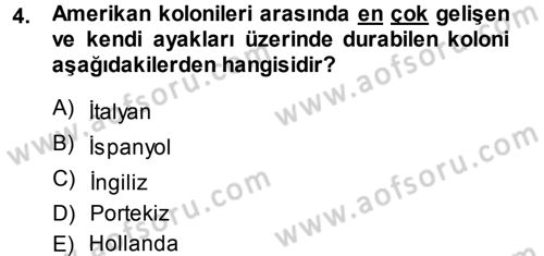 Amerikan Dış Politikası Dersi 2014 - 2015 Yılı (Vize) Ara Sınav Soruları 4. Soru