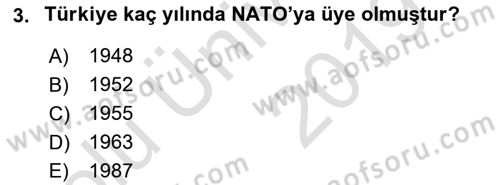 Amerikan Dış Politikası Dersi 2018 - 2019 Yılı 3 Ders Sınavı 3. Soru