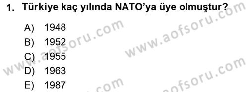 Amerikan Dış Politikası Dersi 2023 - 2024 Yılı Yaz Okulu Sınav Soruları 1. Soru