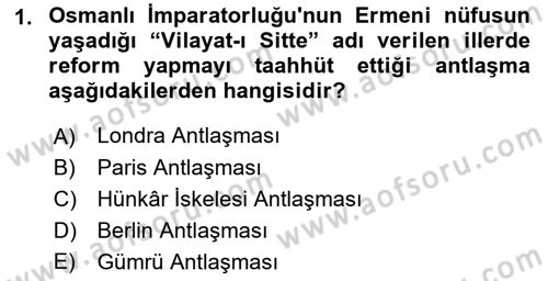 Türk Dış Politikası 1 Dersi 2018 - 2019 Yılı Yaz Okulu Sınav Soruları 1. Soru