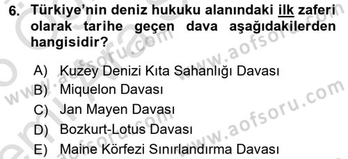 Türk Dış Politikası 1 Dersi 2025 - 2026 Yılı (Vize) Ara Sınav Soruları 6. Soru
