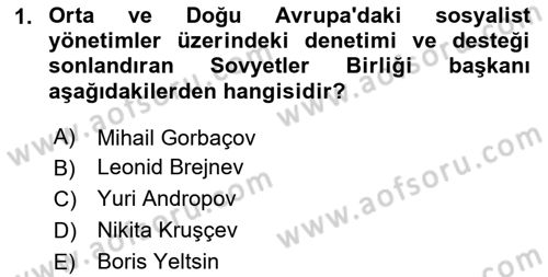 Türk Dış Politikası 2 Dersi 2024 - 2025 Yılı (Vize) Ara Sınav Soruları 1. Soru