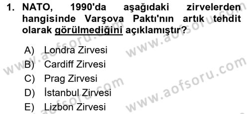 Türk Dış Politikası 2 Dersi 2024 - 2025 Yılı (Final) Dönem Sonu Sınav Soruları 1. Soru