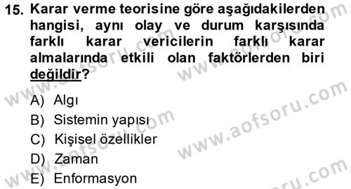 Uluslararası İlişkiler Kuramları 1 Dersi 2013 - 2014 Yılı (Final) Dönem Sonu Sınav Soruları 15. Soru