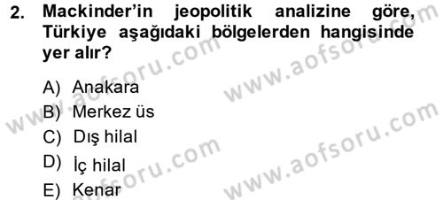 Uluslararası İlişkiler Kuramları 1 Dersi 2014 - 2015 Yılı (Vize) Ara Sınavı 2. Soru