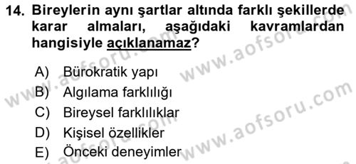 Uluslararası İlişkiler Kuramları 1 Dersi 2018 - 2019 Yılı (Final) Dönem Sonu Sınav Soruları 14. Soru