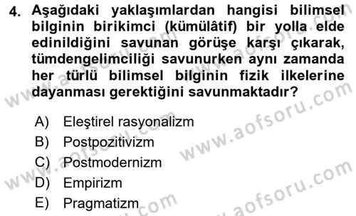 Uluslararası İlişkiler Kuramları 1 Dersi 2022 - 2023 Yılı (Final) Dönem Sonu Sınav Soruları 4. Soru