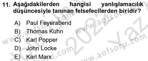 Uluslararası İlişkiler Kuramları 1 Dersi 2022 - 2023 Yılı Yaz Okulu Sınav Soruları 11. Soru