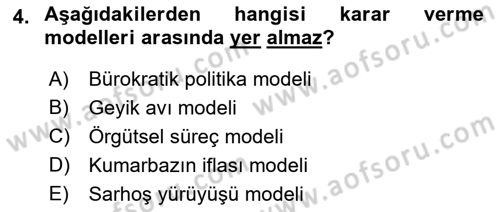 Uluslararası İlişkiler Kuramları 1 Dersi 2022 - 2023 Yılı Yaz Okulu Sınav Soruları 4. Soru