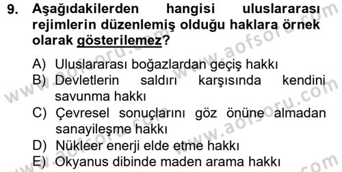 Uluslararası İlişkiler Kuramları 2 Dersi 2012 - 2013 Yılı (Vize) Ara Sınav Soruları 9. Soru