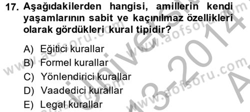 Uluslararası İlişkiler Kuramları 2 Dersi 2013 - 2014 Yılı (Vize) Ara Sınav Soruları 17. Soru