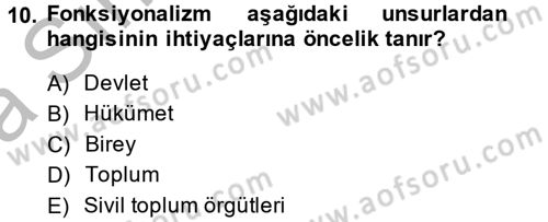 Uluslararası İlişkiler Kuramları 2 Dersi 2014 - 2015 Yılı (Vize) Ara Sınav Soruları 10. Soru