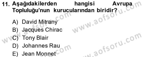 Uluslararası İlişkiler Kuramları 2 Dersi 2014 - 2015 Yılı (Vize) Ara Sınav Soruları 11. Soru