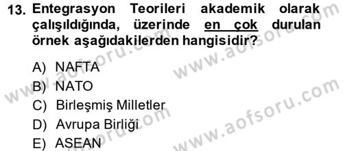 Uluslararası İlişkiler Kuramları 2 Dersi 2014 - 2015 Yılı (Vize) Ara Sınav Soruları 13. Soru