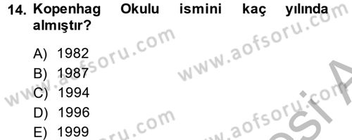 Uluslararası İlişkiler Kuramları 2 Dersi 2014 - 2015 Yılı (Final) Dönem Sonu Sınav Soruları 14. Soru