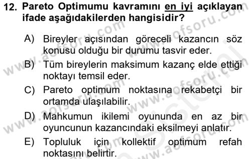 Uluslararası İlişkiler Kuramları 2 Dersi 2015 - 2016 Yılı (Vize) Ara Sınav Soruları 12. Soru