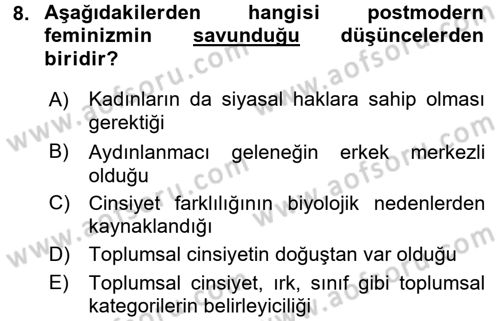 Uluslararası İlişkiler Kuramları 2 Dersi 2016 - 2017 Yılı 3 Ders Sınav Soruları 8. Soru