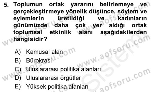 Uluslararası İlişkiler Kuramları 2 Dersi 2018 - 2019 Yılı (Final) Dönem Sonu Sınav Soruları 5. Soru