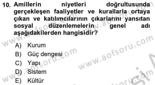 Uluslararası İlişkiler Kuramları 2 Dersi 2018 - 2019 Yılı Yaz Okulu Sınav Soruları 10. Soru