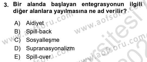 Uluslararası İlişkiler Kuramları 2 Dersi 2021 - 2022 Yılı (Vize) Ara Sınav Soruları 3. Soru