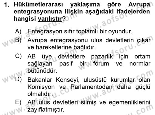 Uluslararası İlişkiler Kuramları 2 Dersi 2021 - 2022 Yılı Yaz Okulu Sınav Soruları 1. Soru