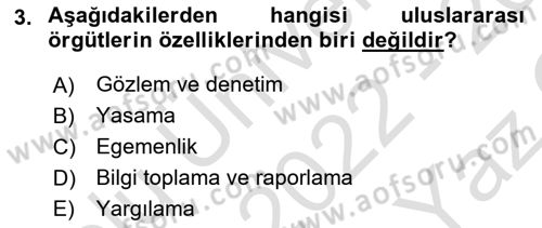 Uluslararası İlişkiler Kuramları 2 Dersi 2022 - 2023 Yılı Yaz Okulu Sınav Soruları 3. Soru