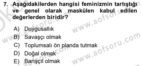Uluslararası İlişkiler Kuramları 2 Dersi 2022 - 2023 Yılı Yaz Okulu Sınav Soruları 7. Soru
