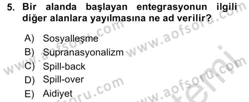 Uluslararası İlişkiler Kuramları 2 Dersi 2023 - 2024 Yılı (Vize) Ara Sınav Soruları 5. Soru