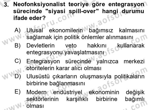 Uluslararası İlişkiler Kuramları 2 Dersi 2024 - 2025 Yılı (Vize) Ara Sınav Soruları 3. Soru