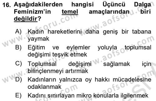 Uluslararası İlişkiler Kuramları 2 Dersi 2024 - 2025 Yılı (Final) Dönem Sonu Sınav Soruları 16. Soru