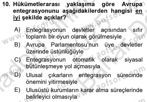 Uluslararası İlişkiler Kuramları 2 Dersi 2025 - 2026 Yılı (Vize) Ara Sınav Soruları 10. Soru