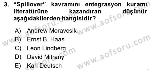 Uluslararası İlişkiler Kuramları 2 Dersi 2025 - 2026 Yılı (Vize) Ara Sınav Soruları 3. Soru