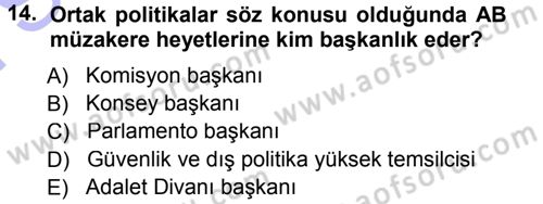 Diplomasi Tarihi Dersi 2012 - 2013 Yılı (Final) Dönem Sonu Sınav Soruları 14. Soru