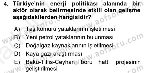 Diplomasi Tarihi Dersi 2017 - 2018 Yılı 3 Ders Sınav Soruları 4. Soru