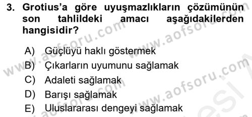 Diplomasi Tarihi Dersi Ara Sınavı Deneme Sınav Soruları 3. Soru