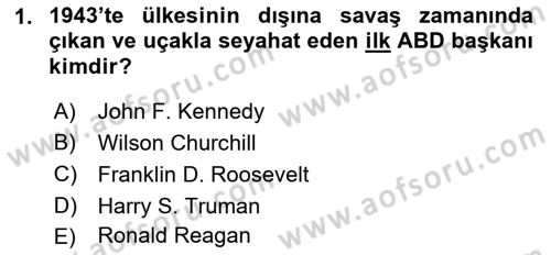 Diplomasi Tarihi Dersi 2022 - 2023 Yılı (Final) Dönem Sonu Sınav Soruları 1. Soru