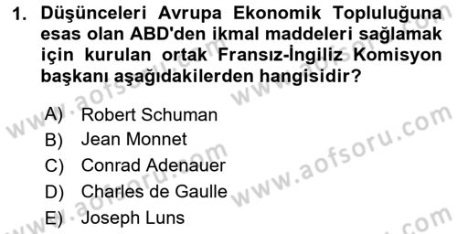 Diplomasi Tarihi Dersi 2023 - 2024 Yılı Yaz Okulu Sınav Soruları 1. Soru