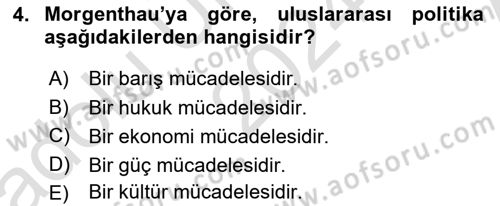 Diplomasi Tarihi Dersi Ara Sınavı Deneme Sınav Soruları 4. Soru