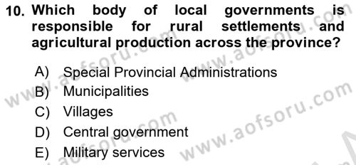 Turkish Economy Dersi 2020 - 2021 Yılı Yaz Okulu Sınav Soruları 10. Soru