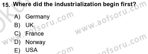 Turkish Economy Dersi 2020 - 2021 Yılı Yaz Okulu Sınav Soruları 15. Soru