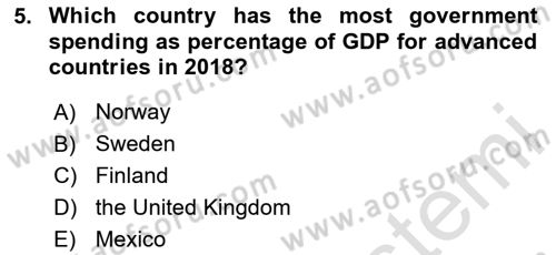 Turkish Economy Dersi 2020 - 2021 Yılı Yaz Okulu Sınav Soruları 5. Soru