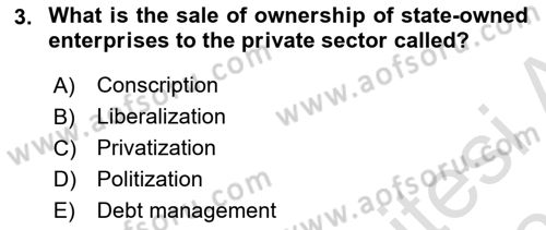 Turkish Economy Dersi 2021 - 2022 Yılı (Final) Dönem Sonu Sınav Soruları 3. Soru